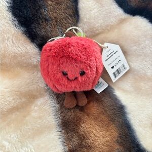 Jellycat apple Plush Keychain